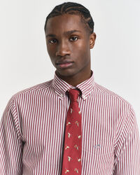 Regular fit klassisk randig poplinskjorta