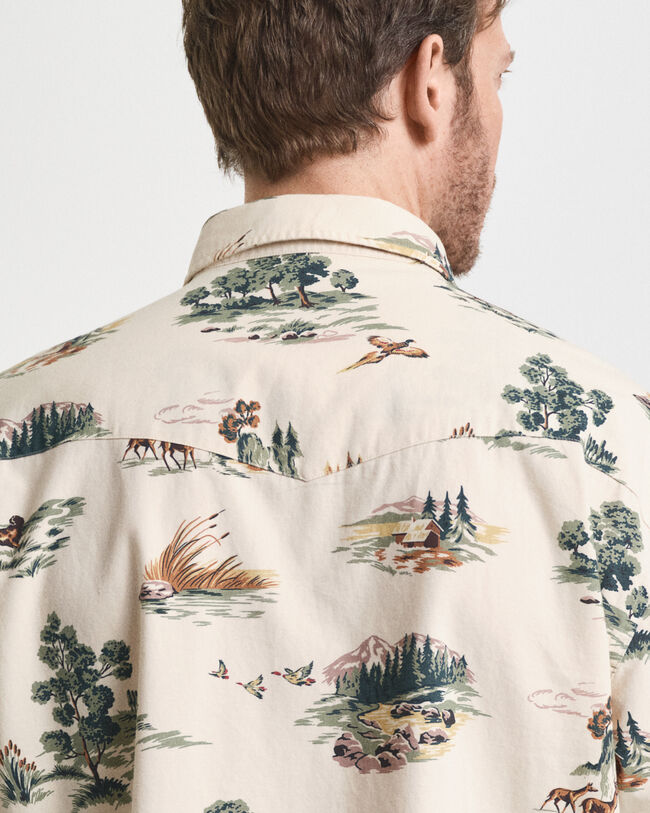 Relaxed fit mönstrad rodeoskjorta