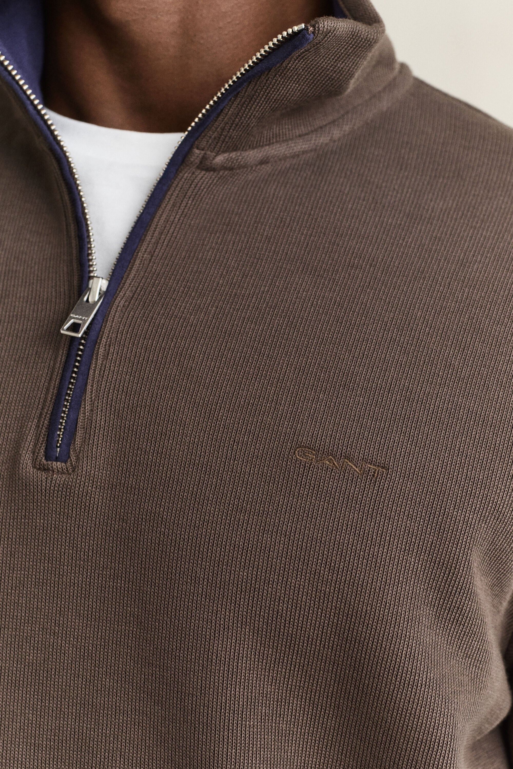 Sacker Rib sweatshirt med half-zip