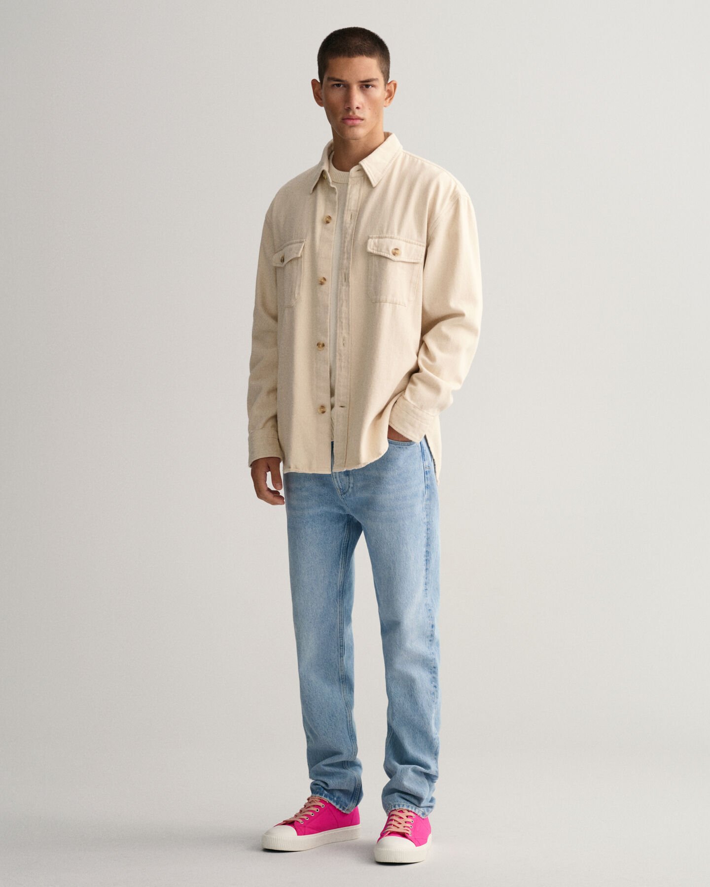 Crew neck tr&ouml;ja i supimabomull