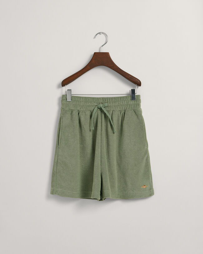 Teen Girls Terry Cloth shorts med h&ouml;g midja