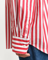 Oversized klassisk randig poplinskjorta