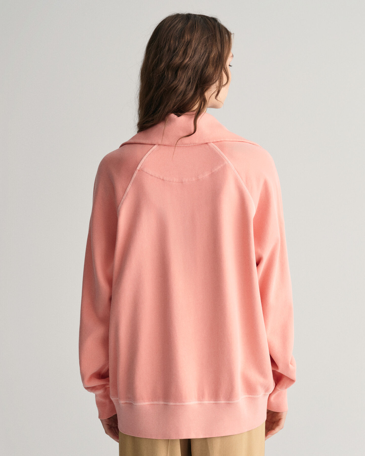 Sunfaded Sweatshirt med halv dragkedja