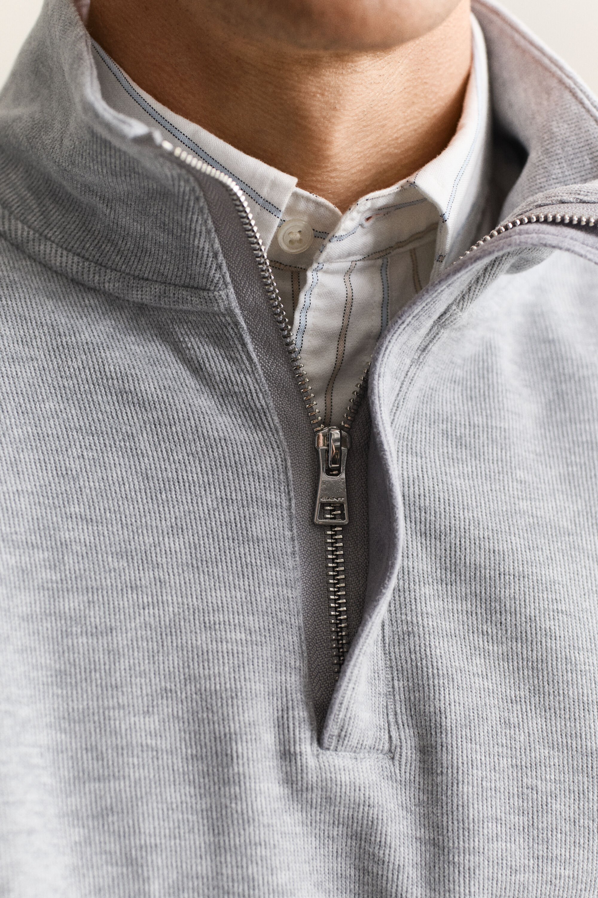 Sacker Rib sweatshirt med half-zip