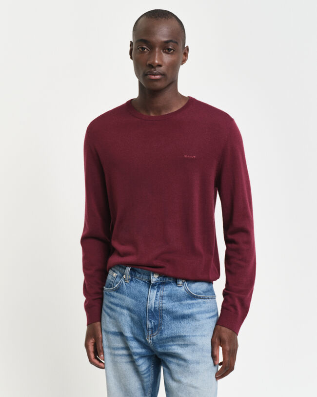 Rundhalsad tr&ouml;ja i extra fin merinoull