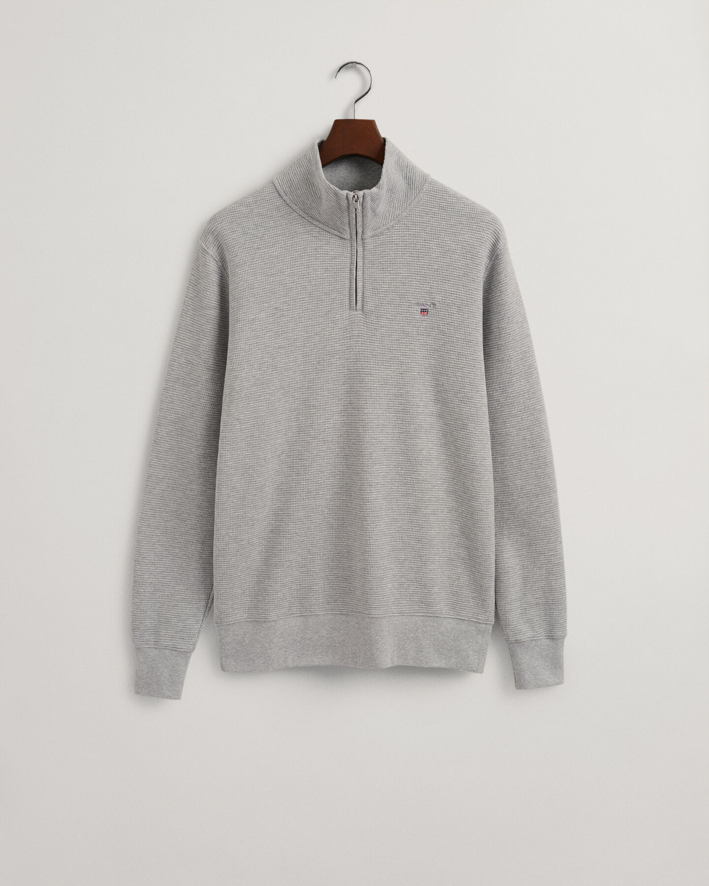 Waffle half-zip sweatshirt