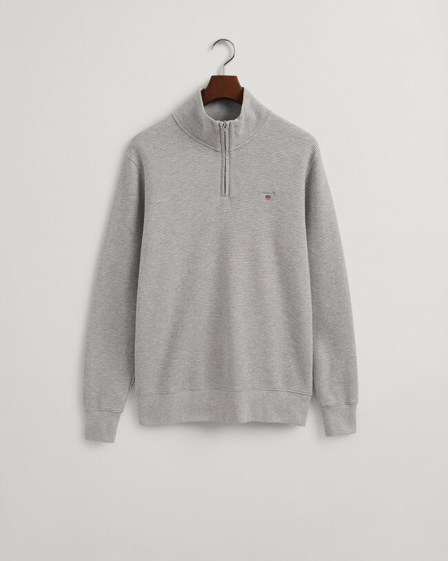 Waffle half-zip sweatshirt