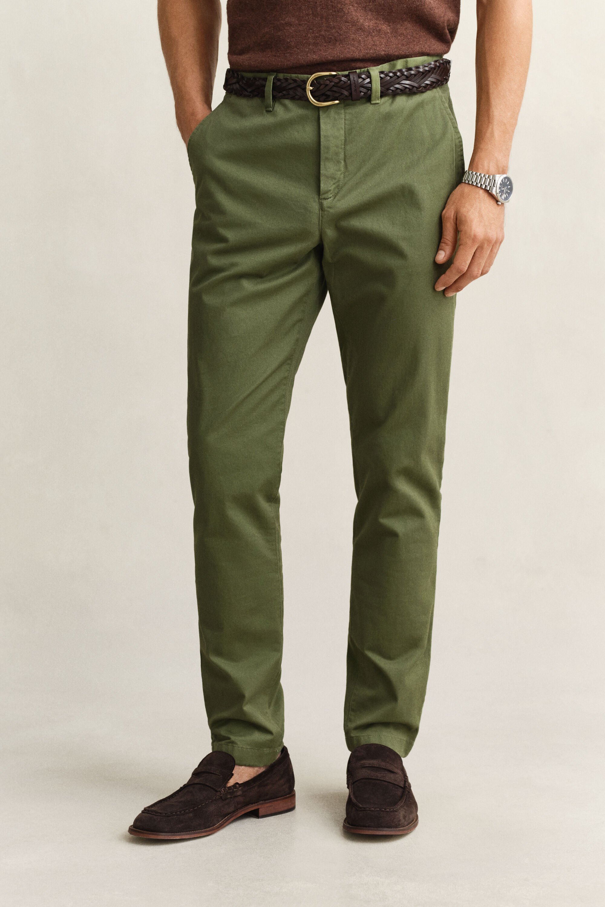 Klassiska chinos med slim fit