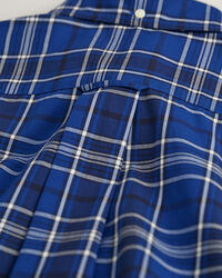 Regular fit rutig poplinskjorta