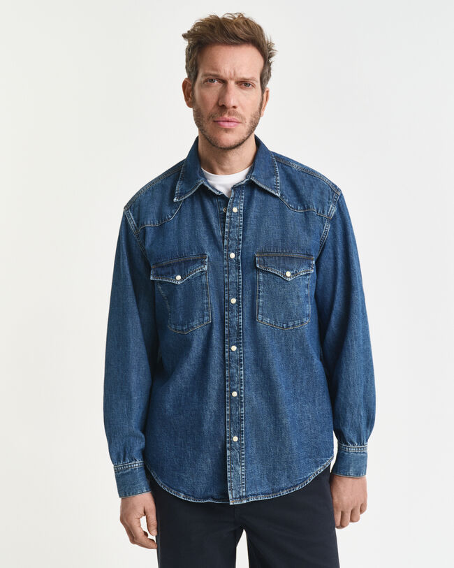 Relaxed fit denimskjorta