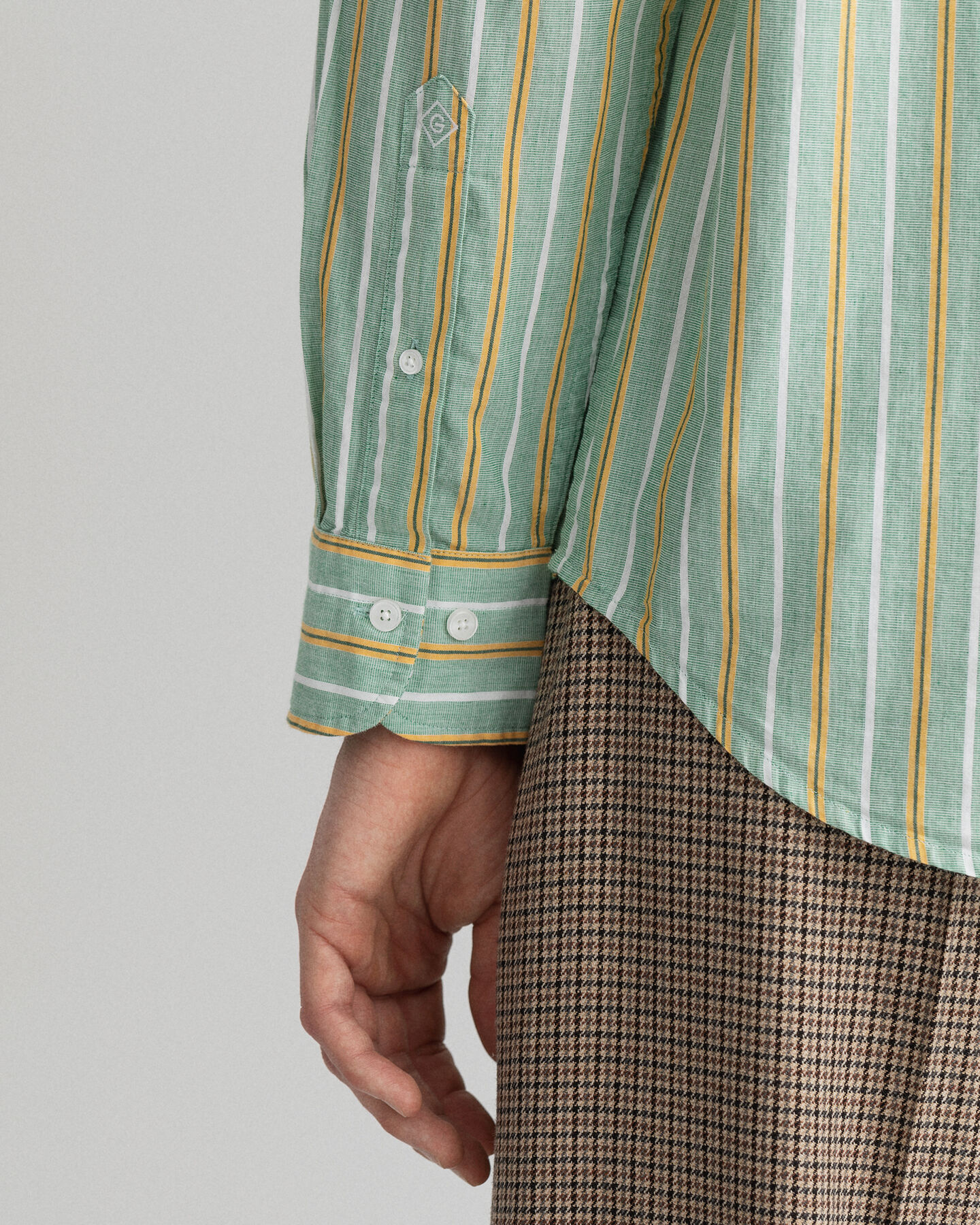 Relaxed fit fil-&agrave;-fil-v&auml;vd skjorta