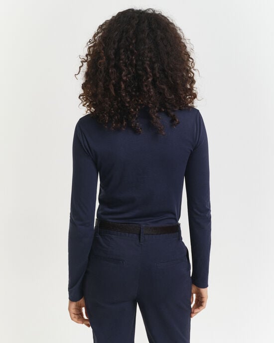 Tunn långärmad T-shirt i bomull