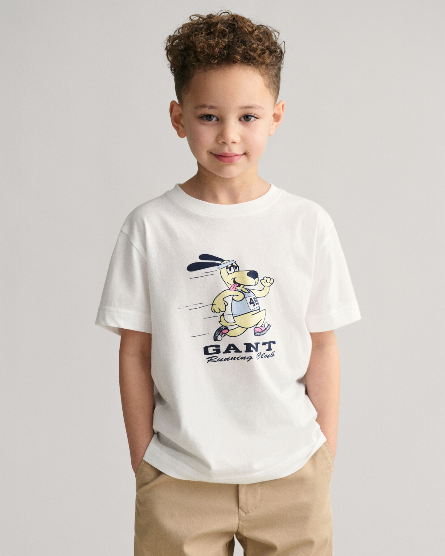 Kids GANT T-shirt med springande hund