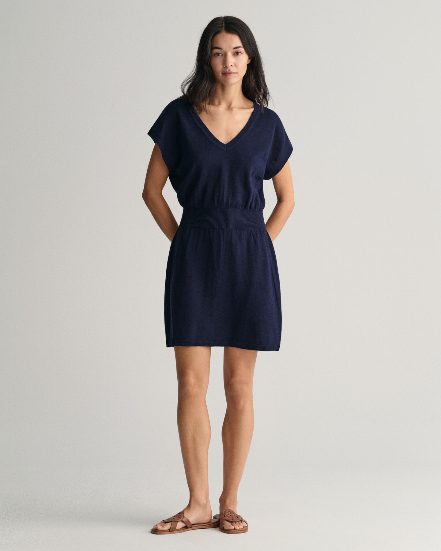 Klänning i linneblandning