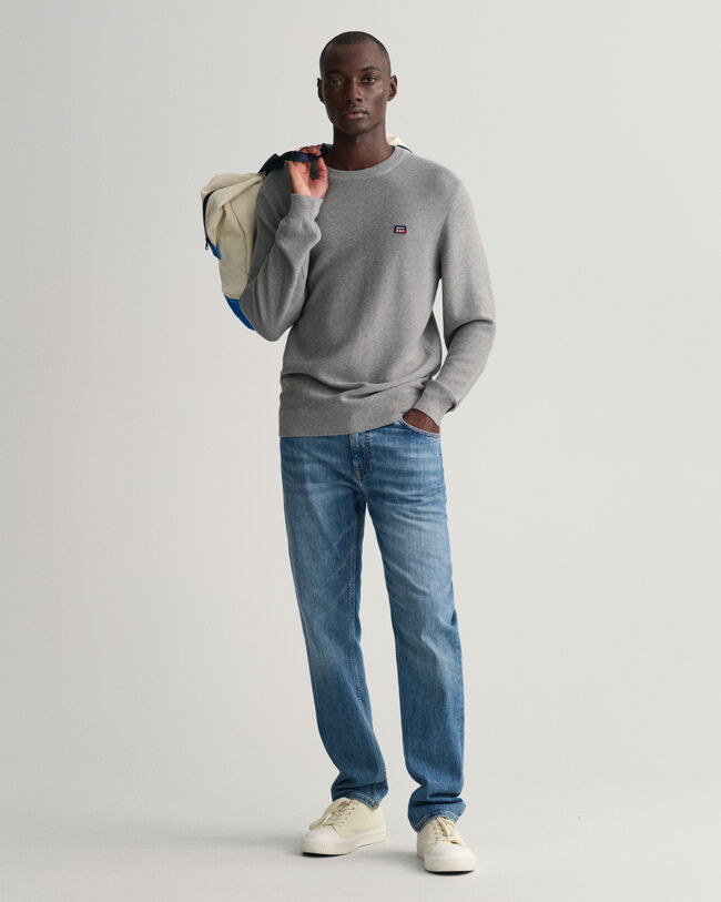 Tunnstickad crew neck tr&ouml;ja