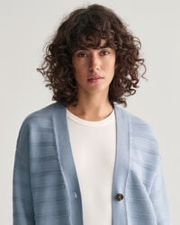 Bomullskofta med ränder ton i ton