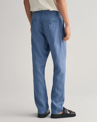 Relaxed fit linnebyxor med dragsko