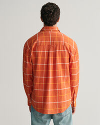 Oversized rutig skjorta med struktur