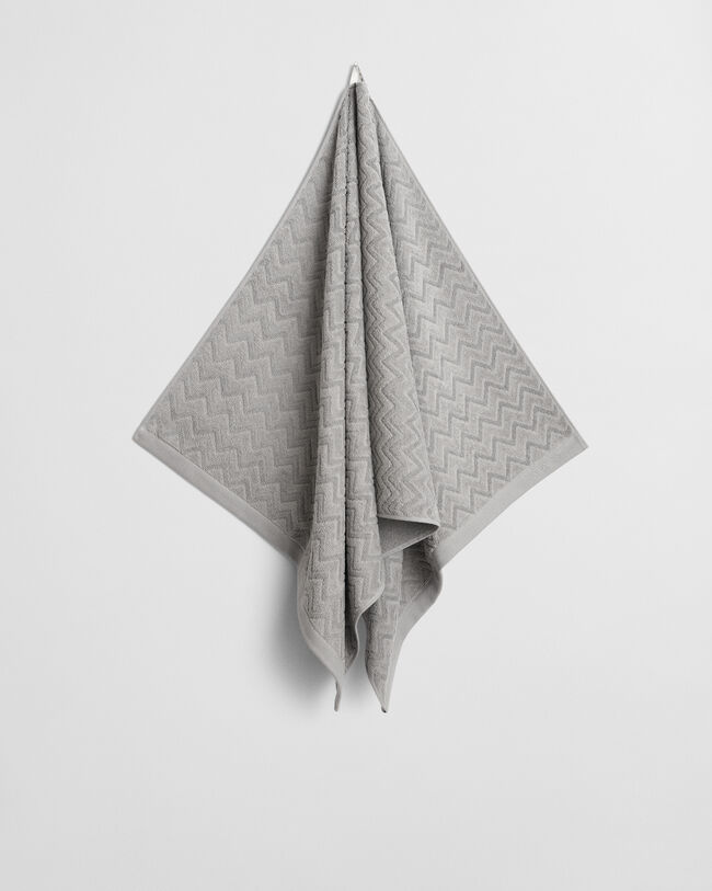 Jacquardvävd fiskbensmönstrad handduk 70 x 140