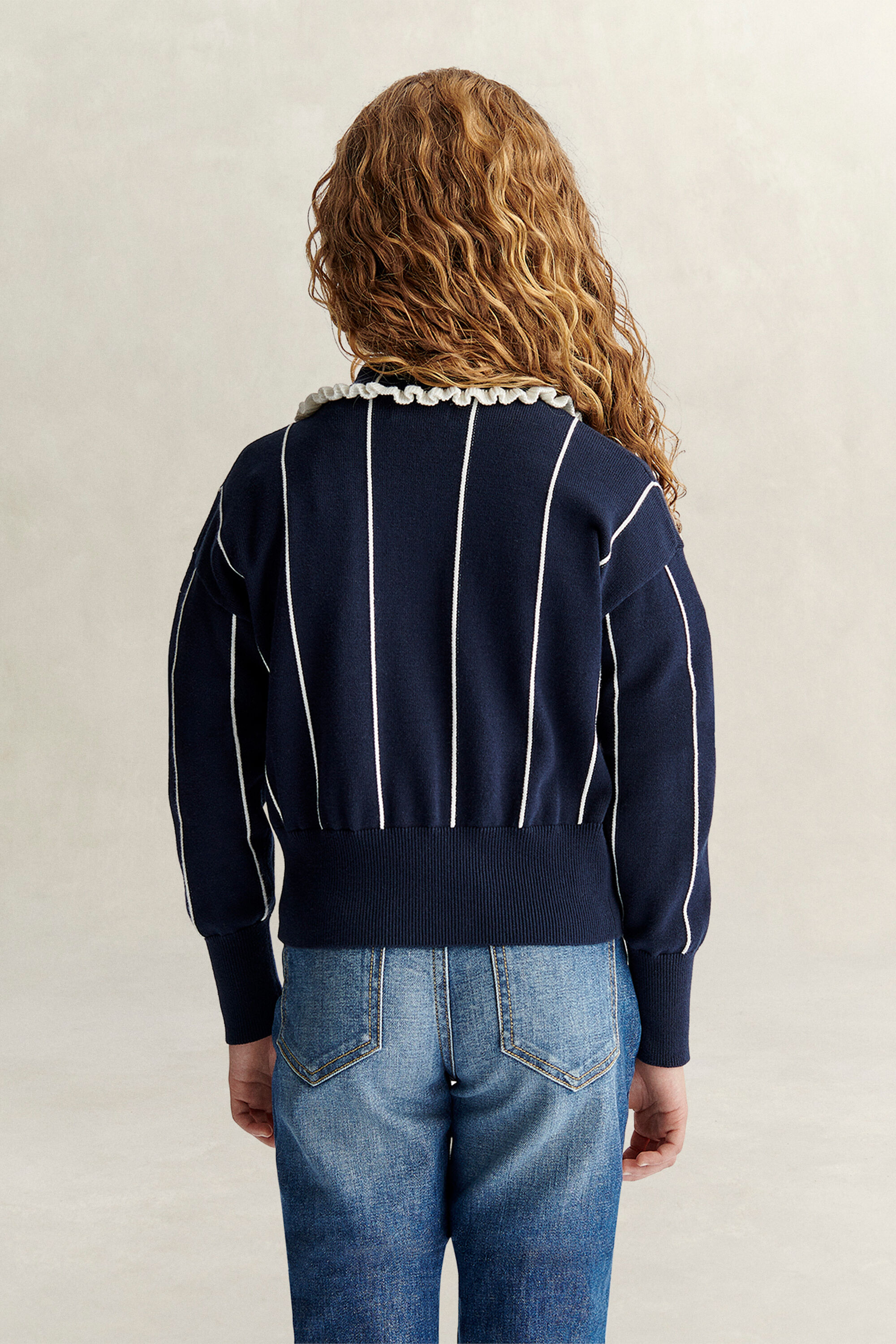 Teen Girls randig kofta