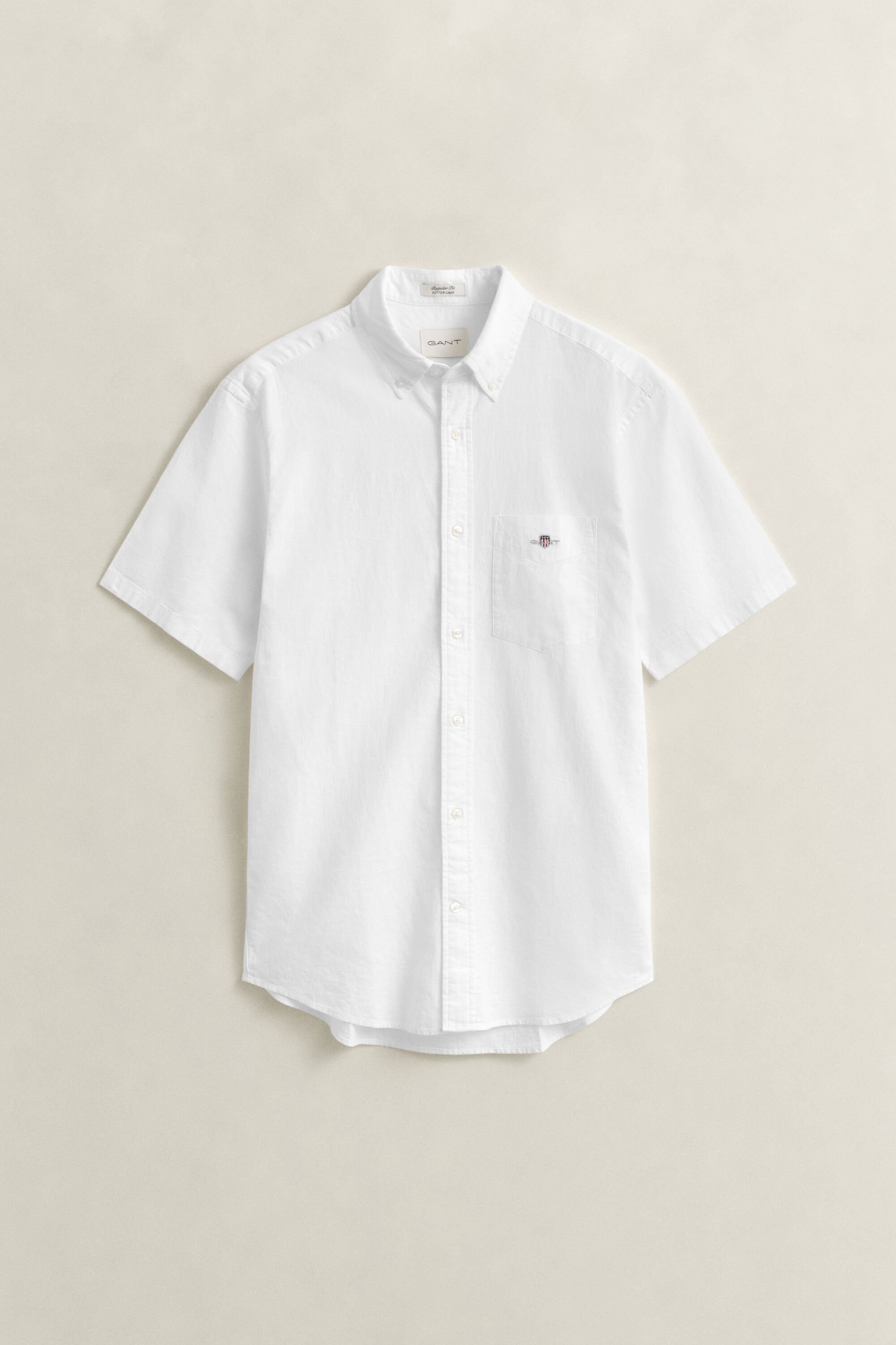 Kortärmad skjorta i linneblandning