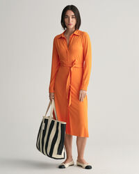 Slim fit skjortkl&auml;nning i jersey