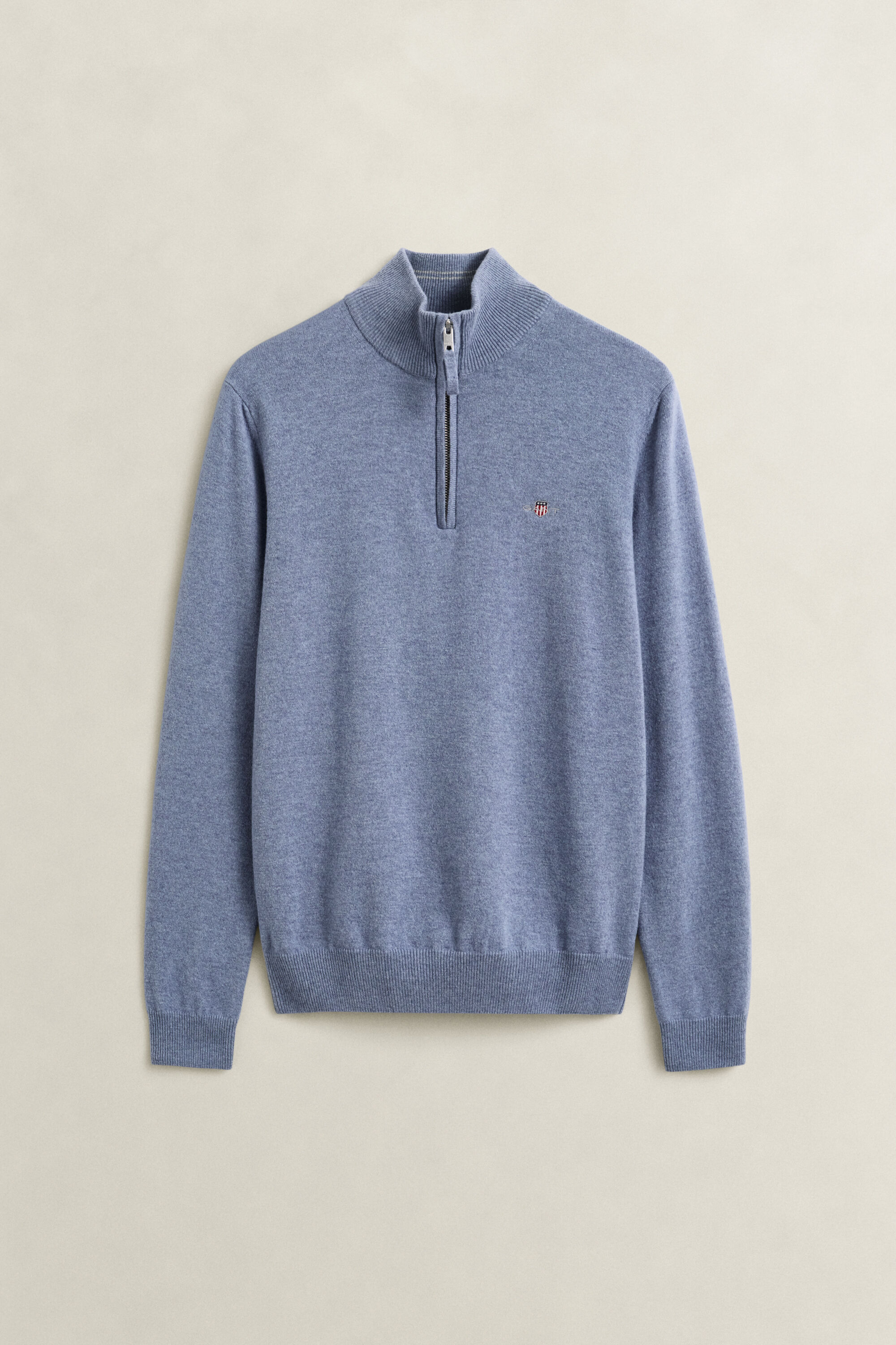 Tröja i lammull med half-zip