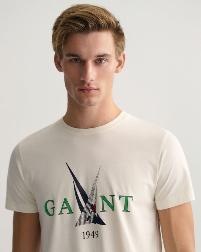 Segelmönstrad T-Shirt