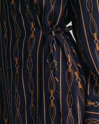 Regular fit randig omlottklänning