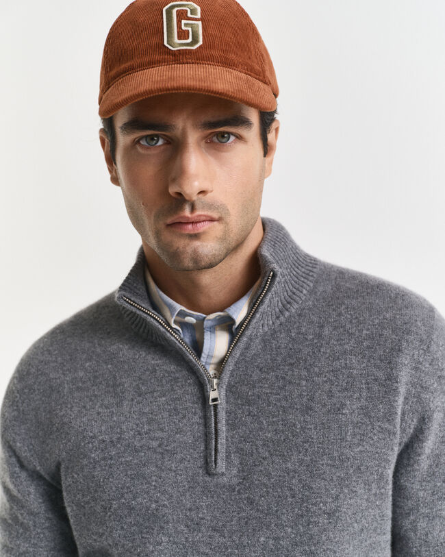 Kashmirtröja med half-zip