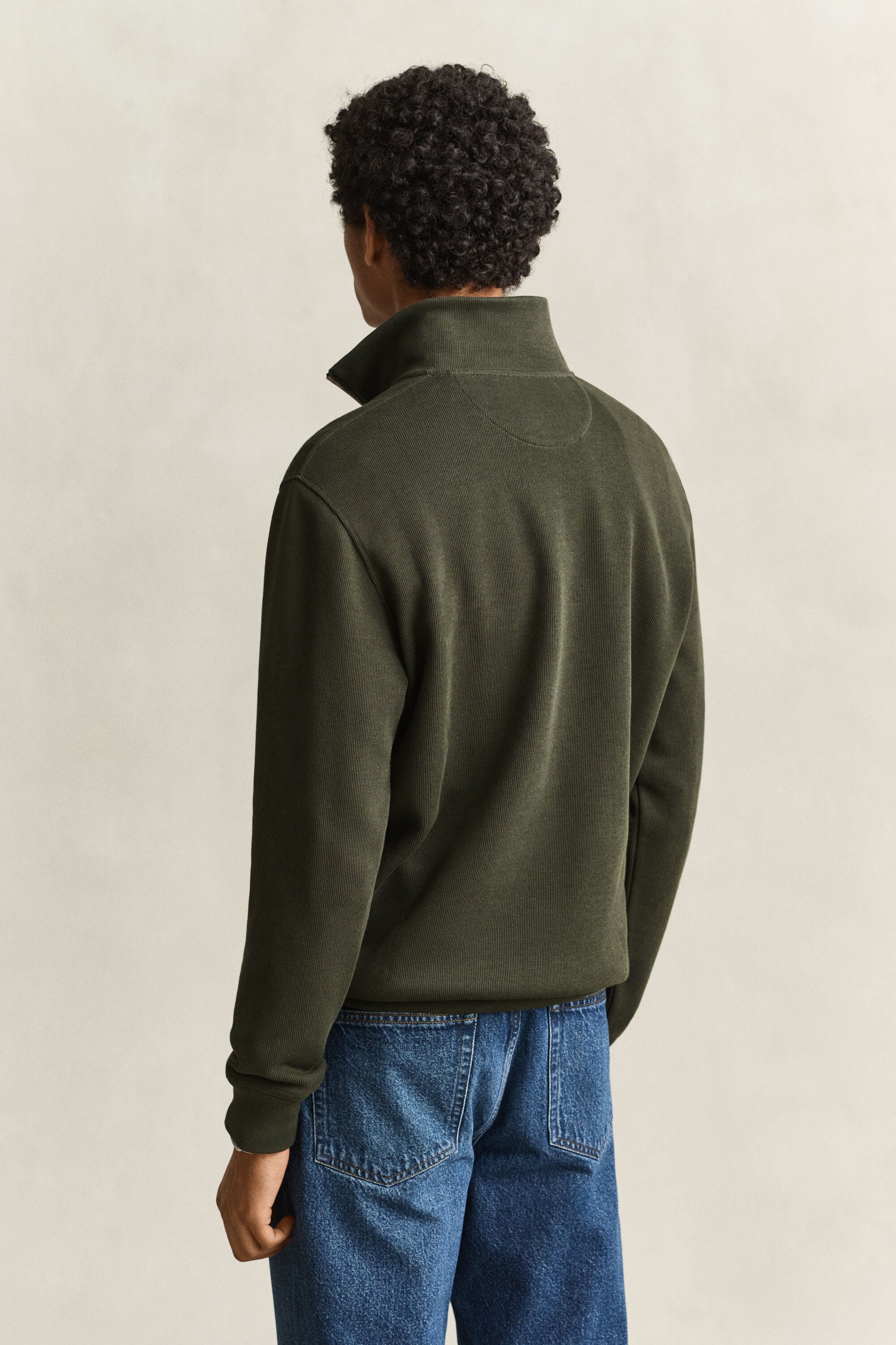 Sacker Rib sweatshirt med half-zip
