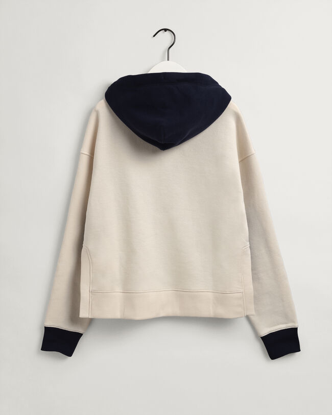 Color hoodie med färgblock