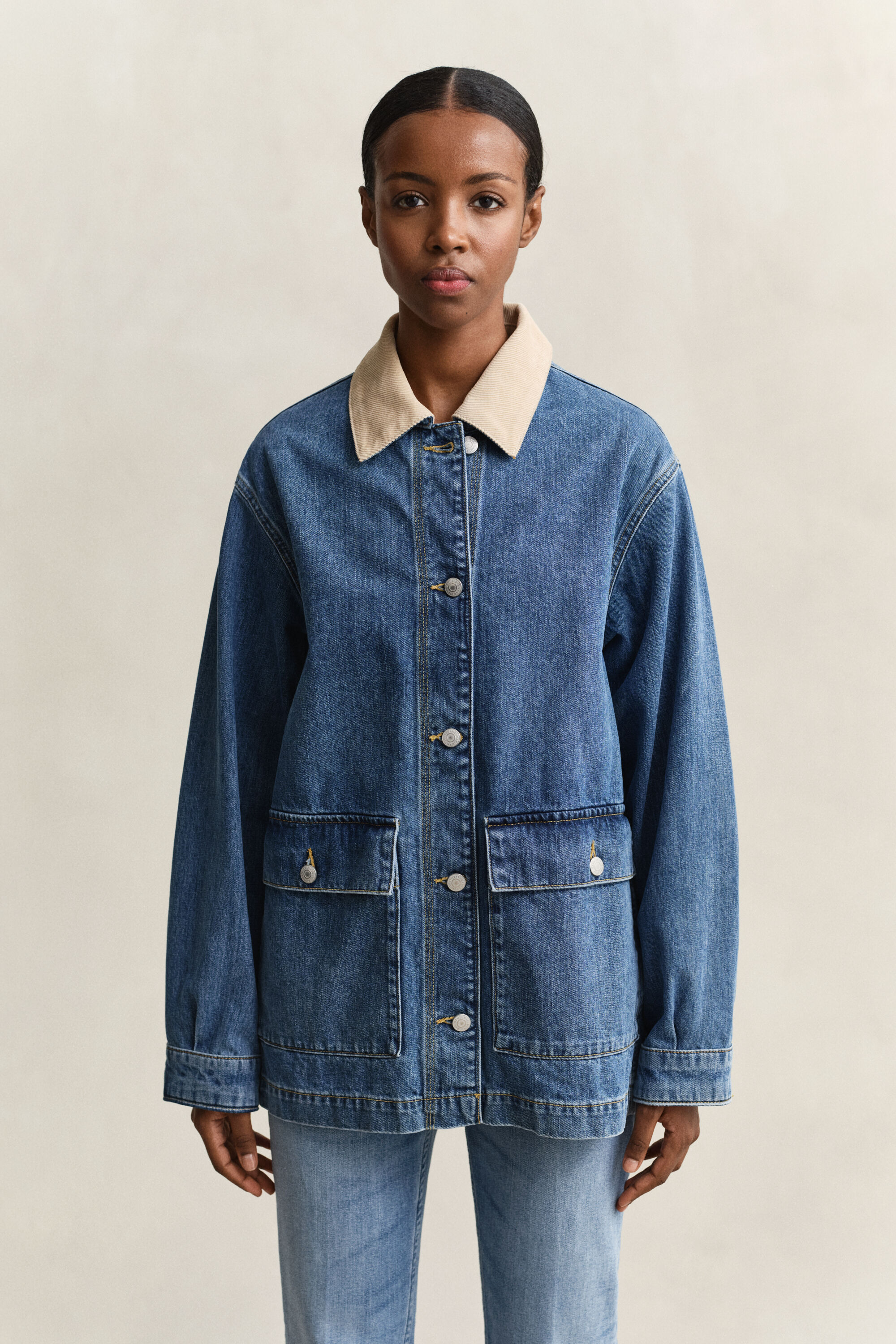 Decker-jacka i denim