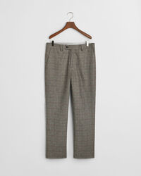 Slim fit rutmönstrade kostymbyxor