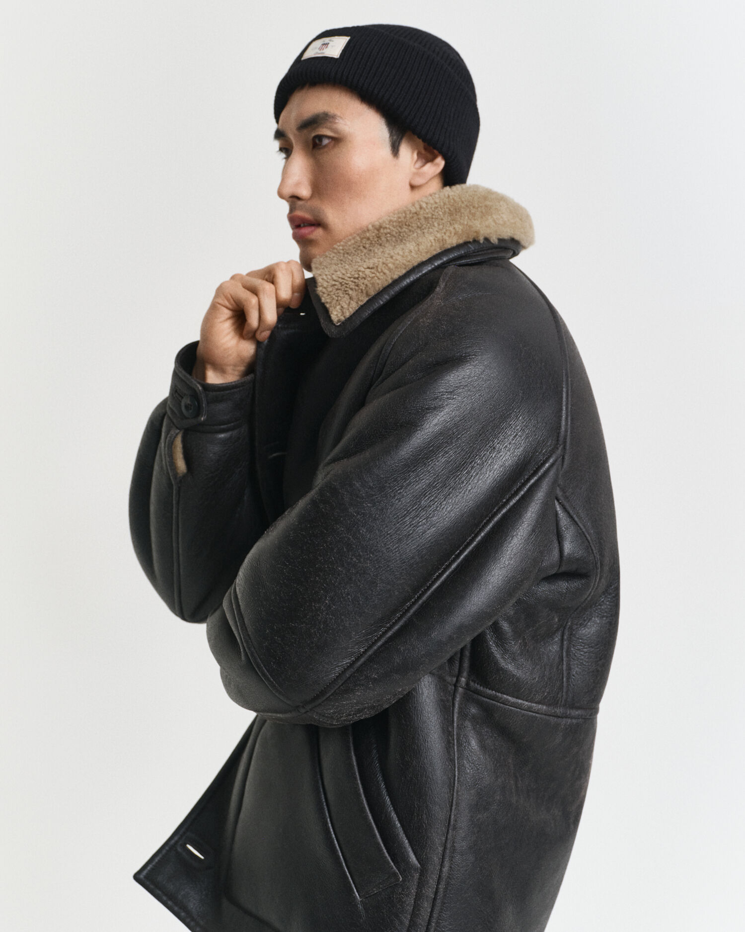 Ribbstickad bomullsmössa