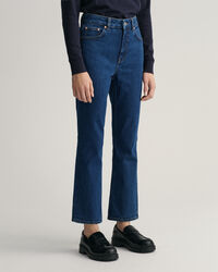 Cropped utställda jeans