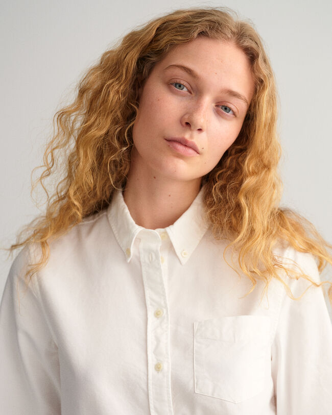 Regular fit plaggfärgad oxfordskjorta