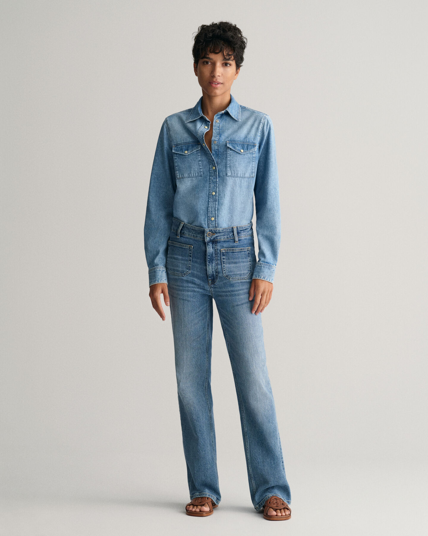 Regular fit denimskjorta