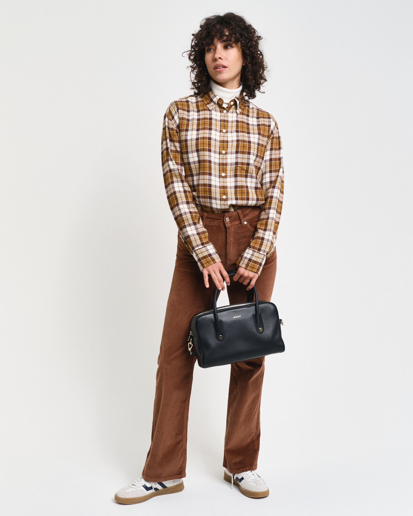 Relaxed fit rutig flanellskjorta