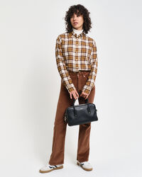 Relaxed fit rutig flanellskjorta