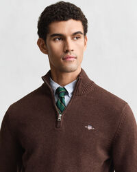 Casual Cotton tröja med dragkedja vid halsöppningen