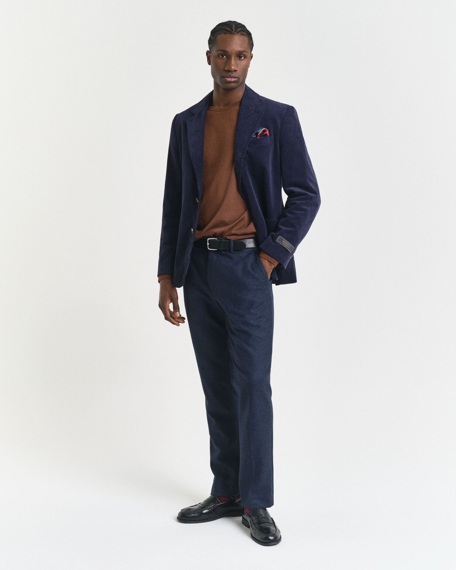 Rundhalsad tröja i extra fin merinoull