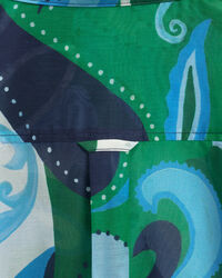 Regular fit paisleyskjorta i bomullssiden