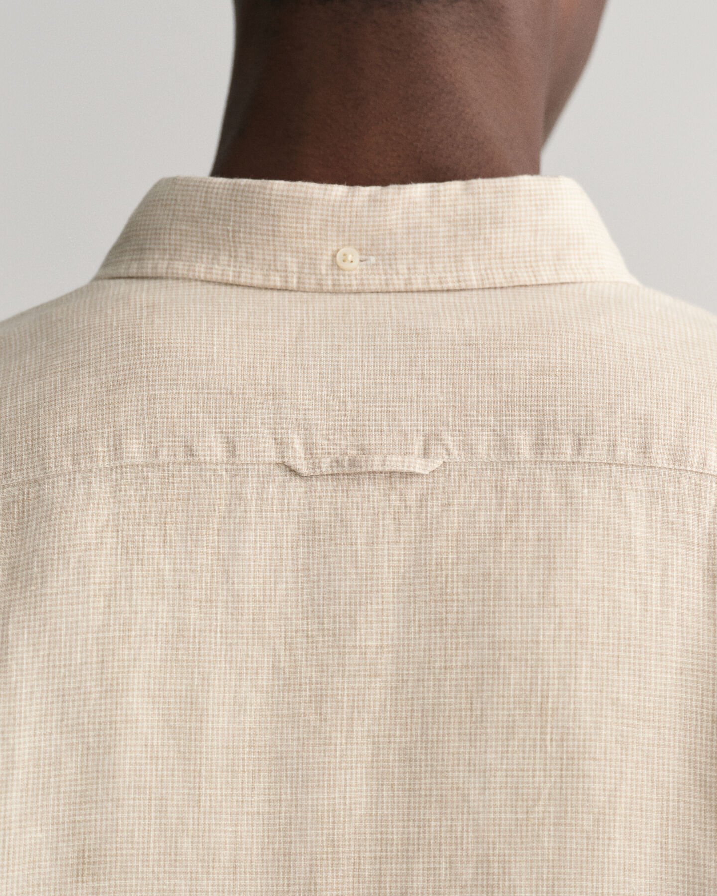 Slim fit hundtandsm&ouml;nstrad linneskjorta