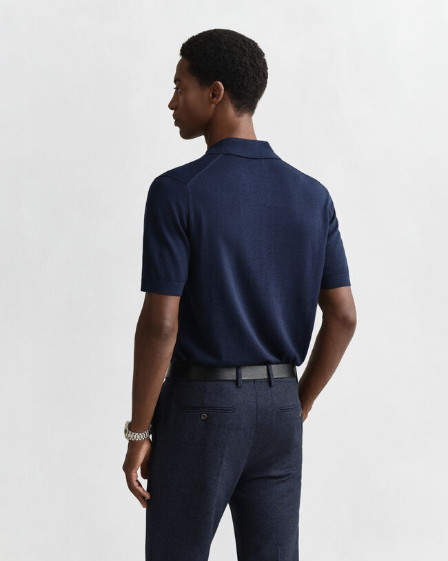 Kort&auml;rmad pik&eacute;tr&ouml;ja i extra fin merinoull