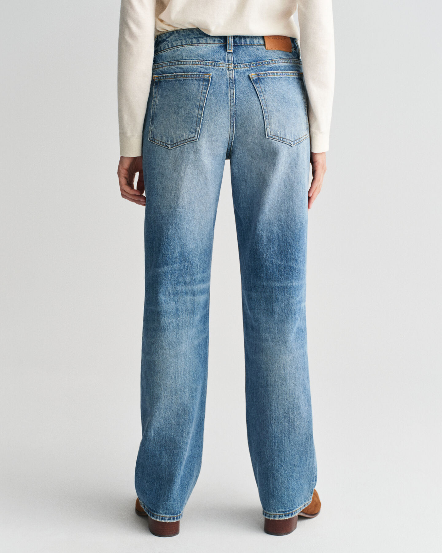 Rigid jeans med raka ben
