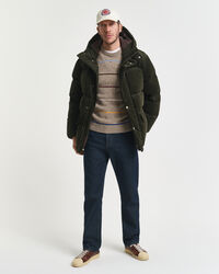 Rundhalsad tröja i ullblandning med neps