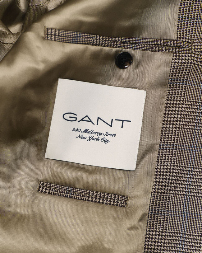 Regular fit kavaj med klassiskt rutmönster