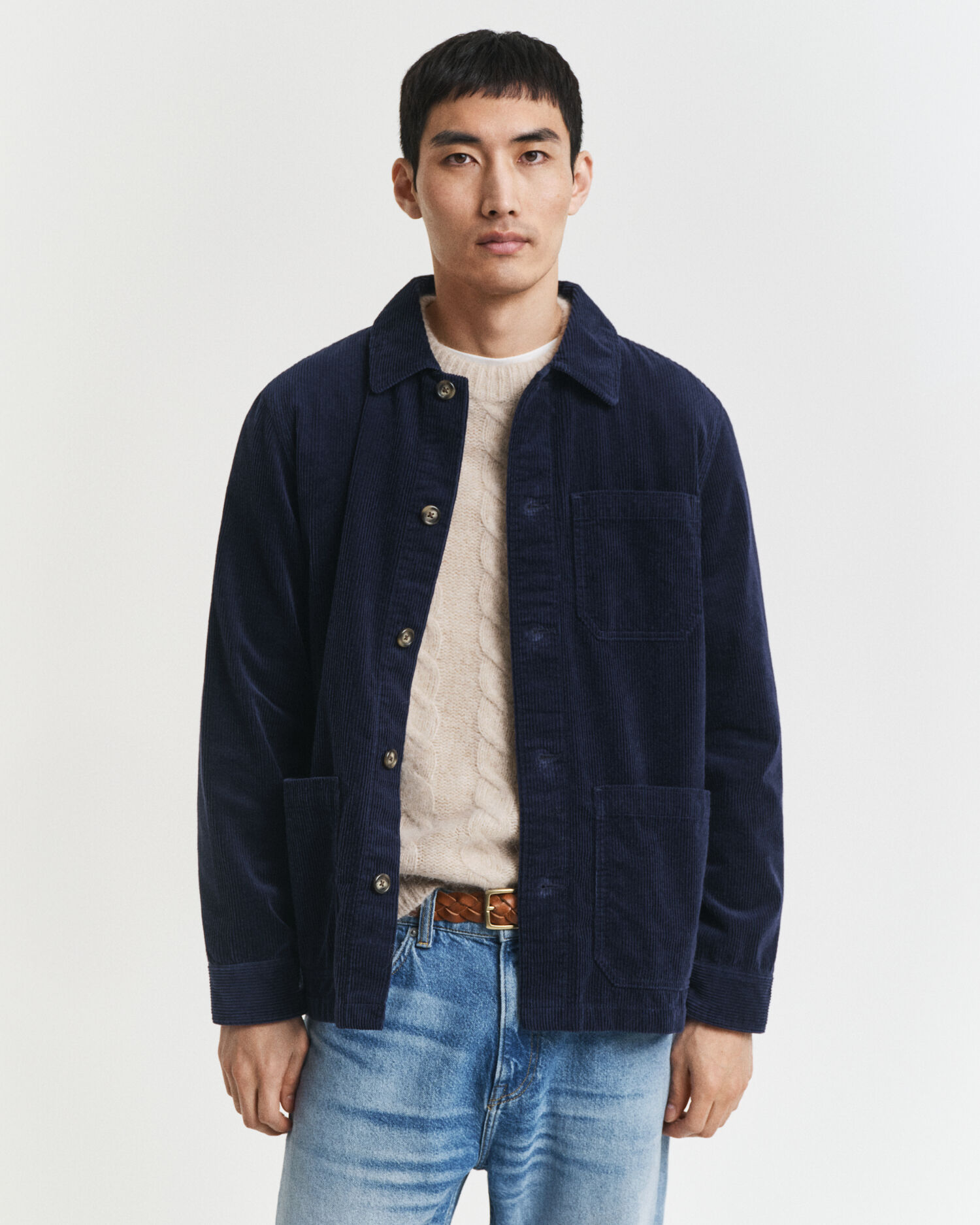 Regular fit skjortjacka i manchester