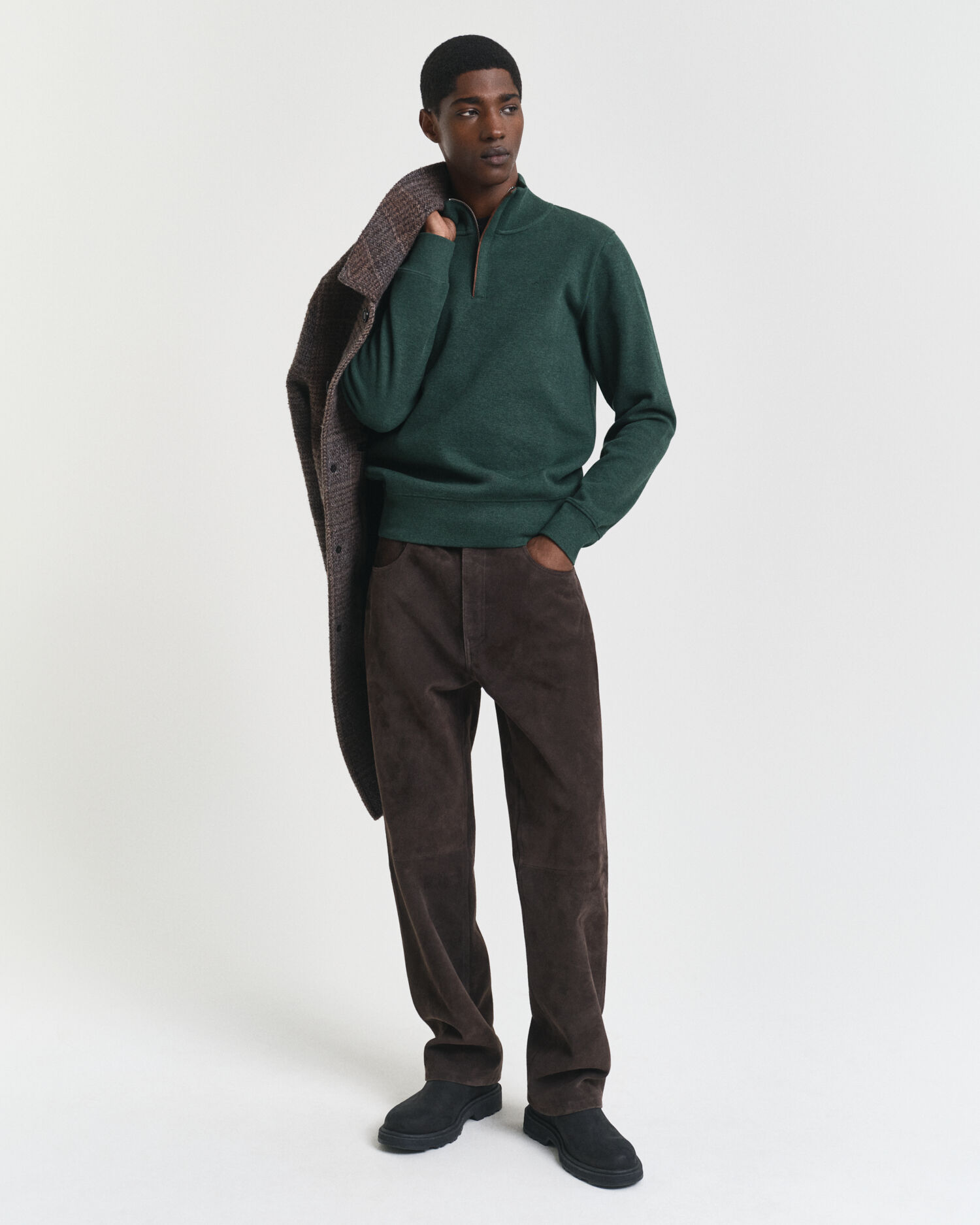 Sacker Rib sweatshirt med half-zip